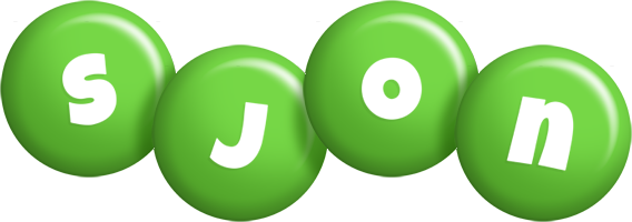 Sjon candy-green logo