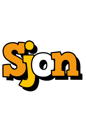 Sjon cartoon logo