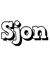 Sjon snowing logo