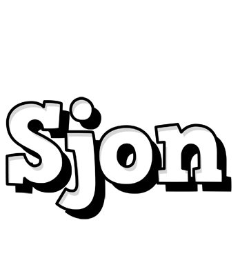 Sjon snowing logo