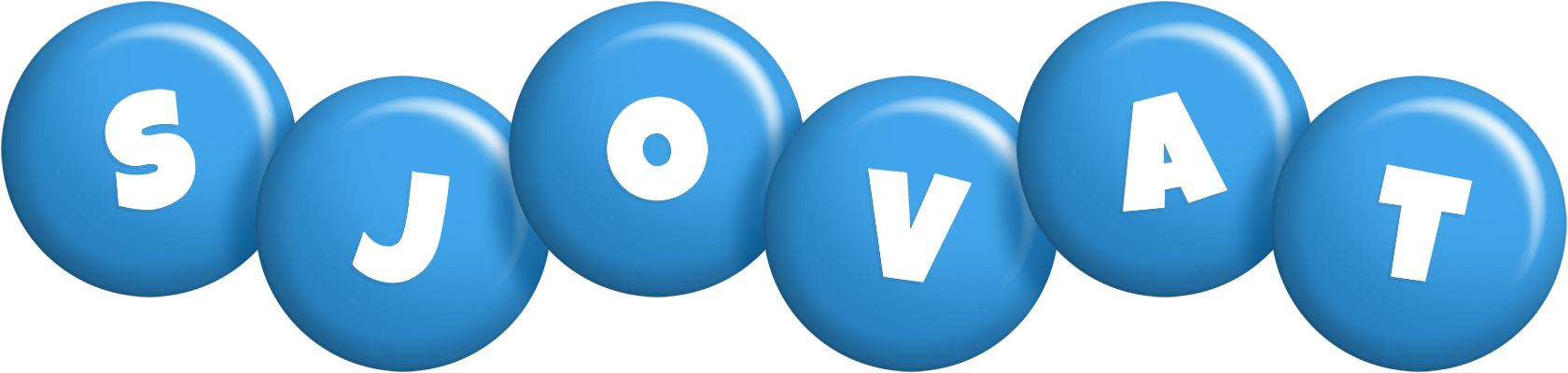 Sjovat candy-blue logo