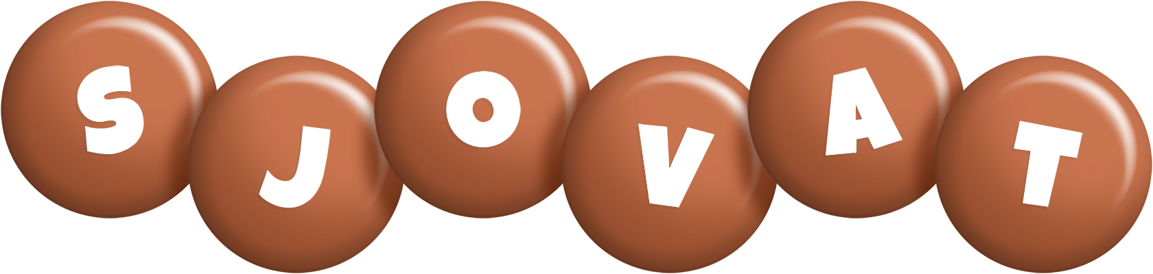 Sjovat candy-brown logo