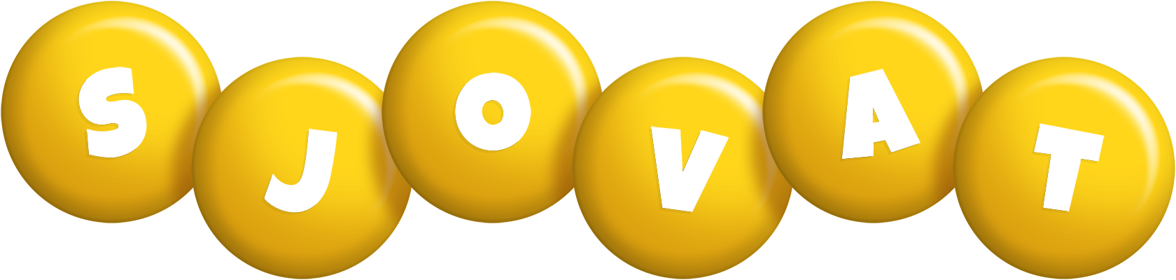 Sjovat candy-yellow logo