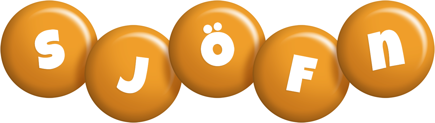 Sjöfn candy-orange logo