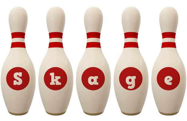 Skage bowling-pin logo