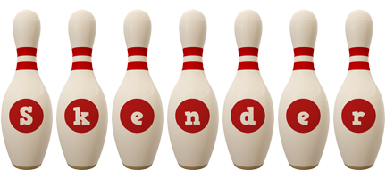 Skender bowling-pin logo