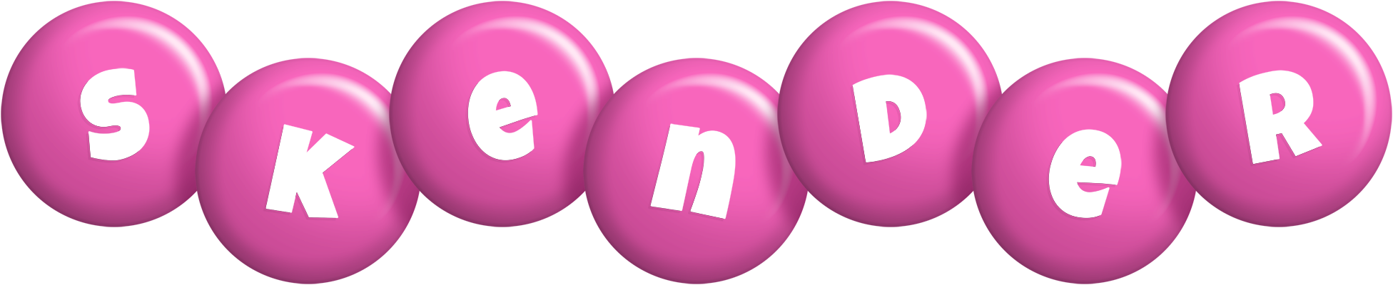 Skender candy-pink logo