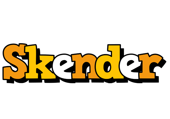 Skender cartoon logo