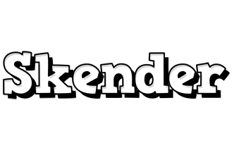 Skender snowing logo