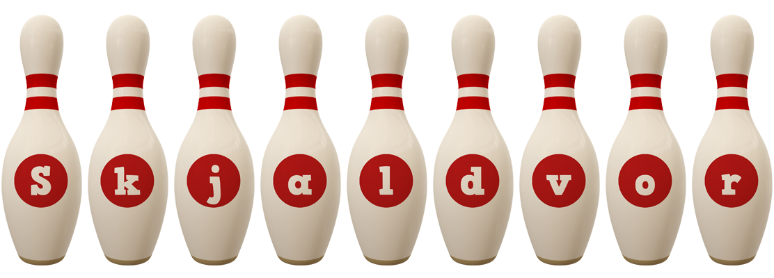 Skjaldvor bowling-pin logo