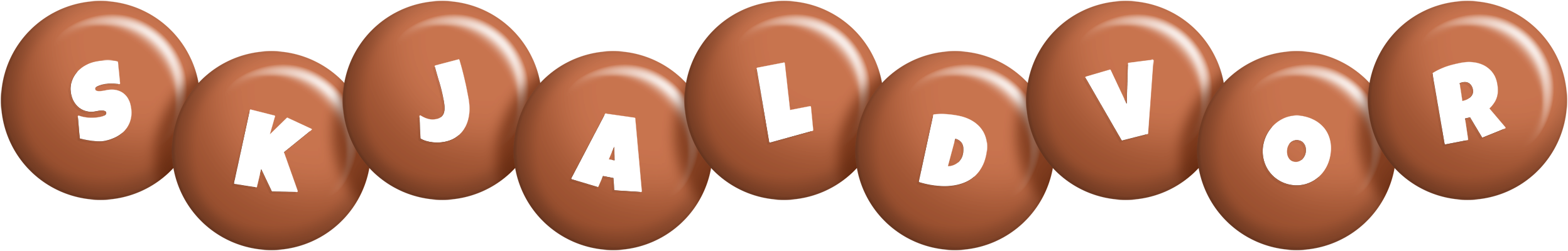 Skjaldvor candy-brown logo