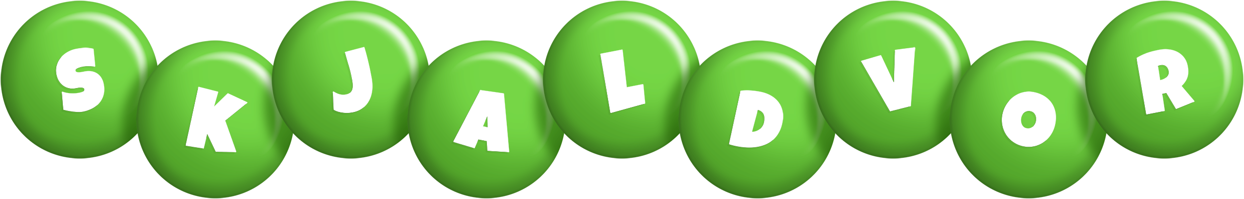 Skjaldvor candy-green logo