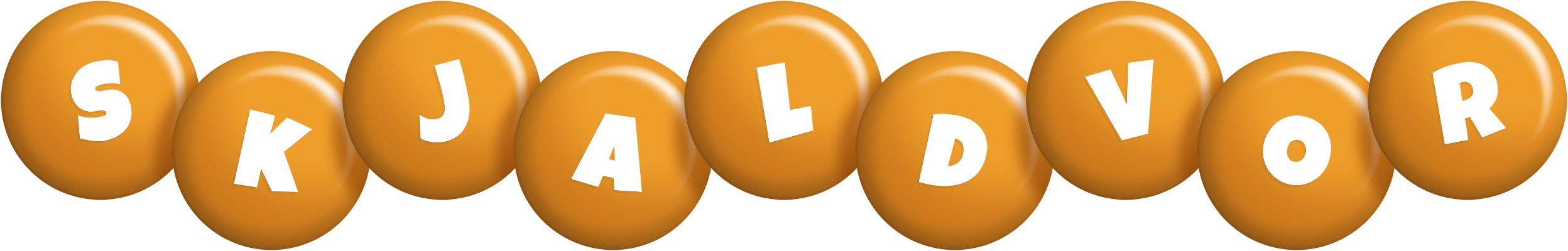 Skjaldvor candy-orange logo
