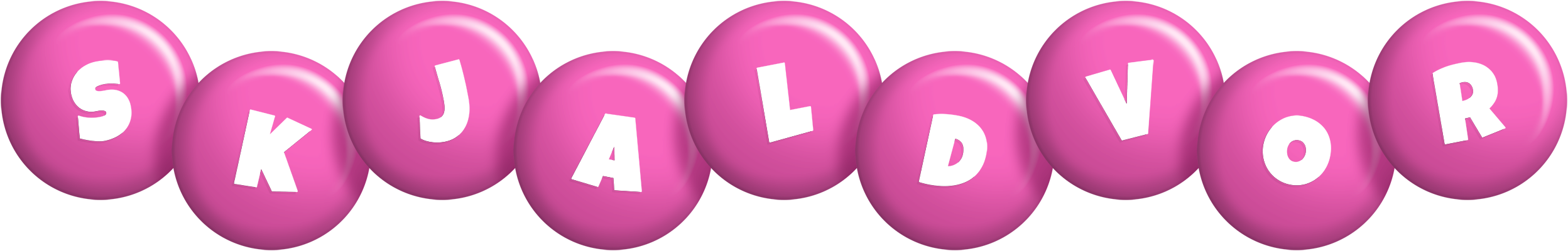 Skjaldvor candy-pink logo