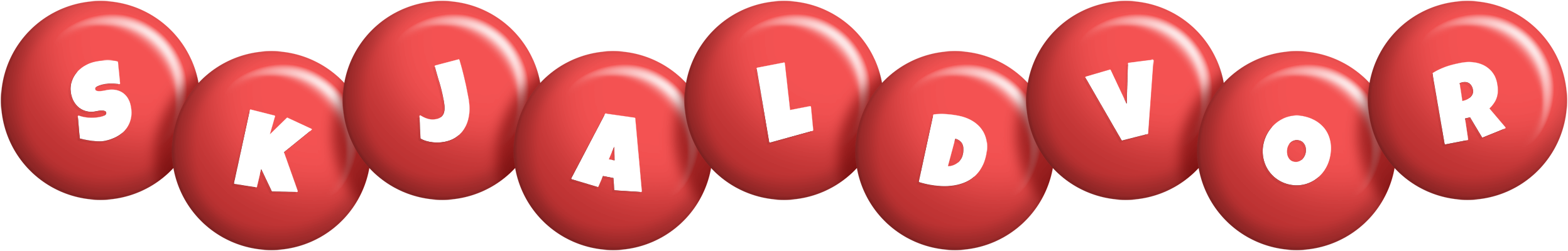 Skjaldvor candy-red logo