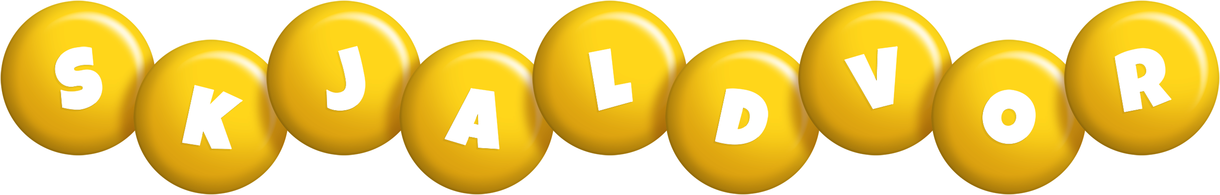 Skjaldvor candy-yellow logo