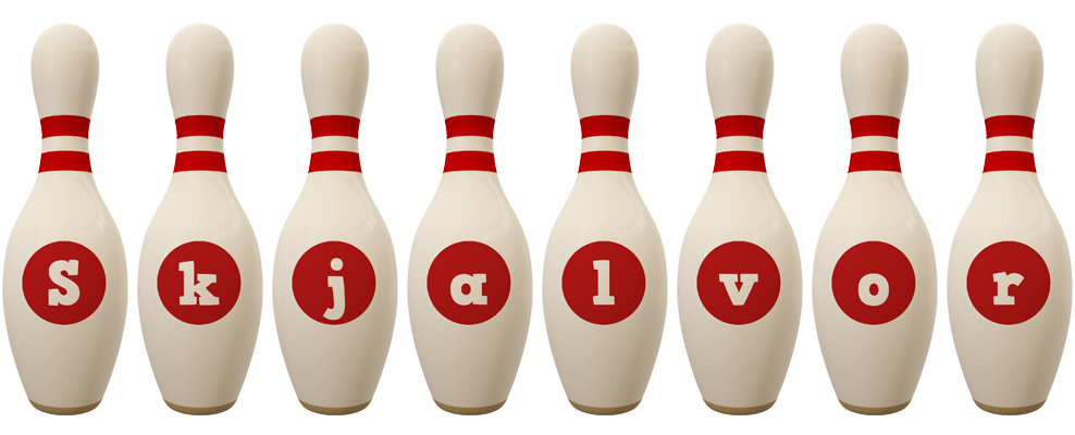 Skjalvor bowling-pin logo