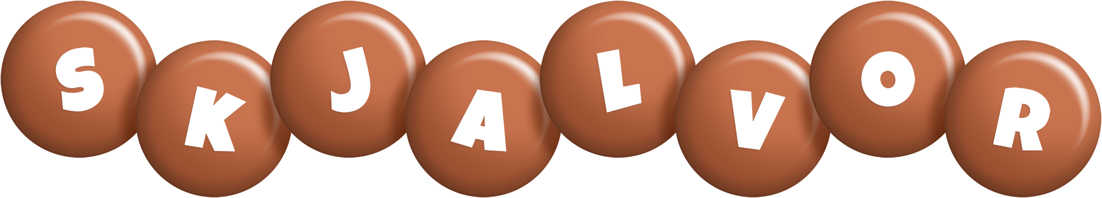 Skjalvor candy-brown logo