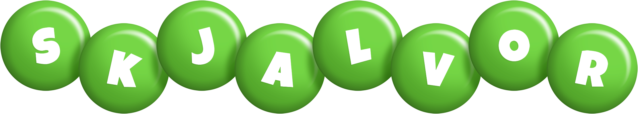 Skjalvor candy-green logo