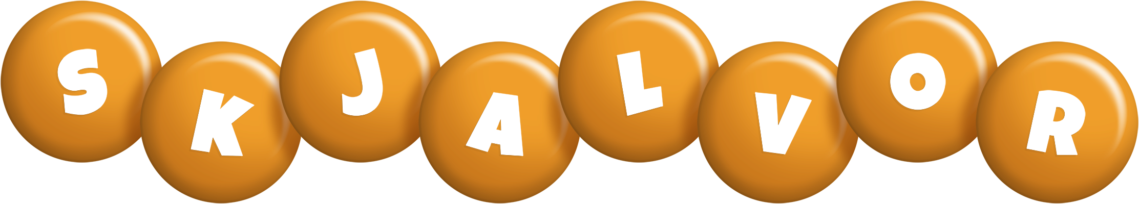 Skjalvor candy-orange logo