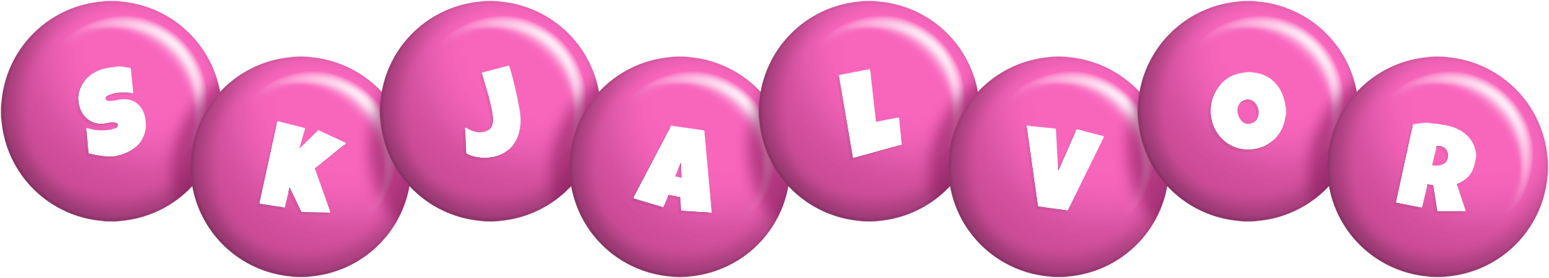 Skjalvor candy-pink logo