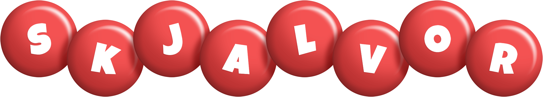 Skjalvor candy-red logo