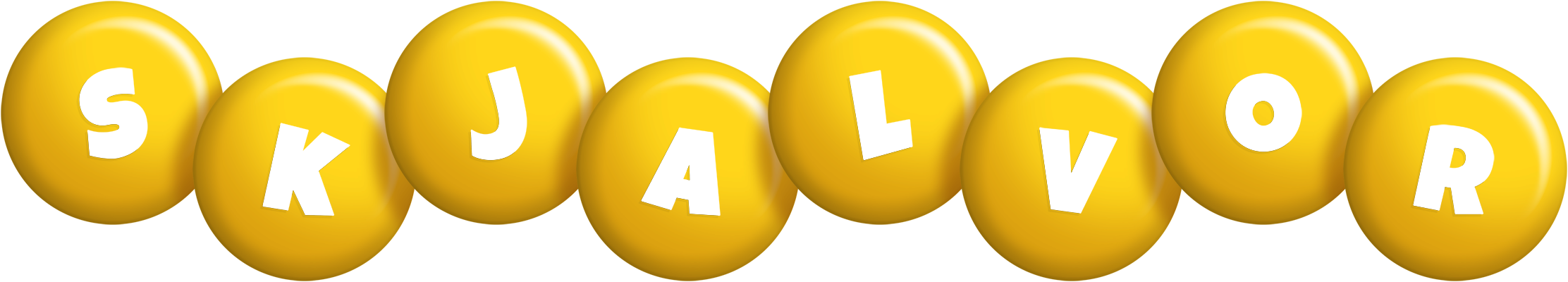 Skjalvor candy-yellow logo