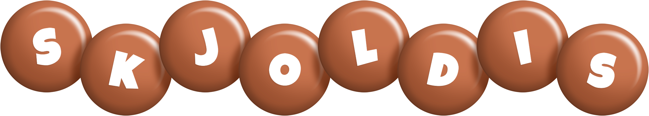 Skjoldis candy-brown logo