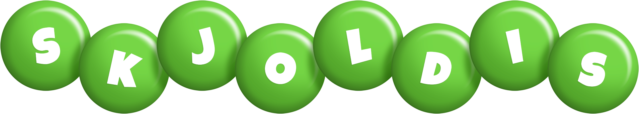 Skjoldis candy-green logo