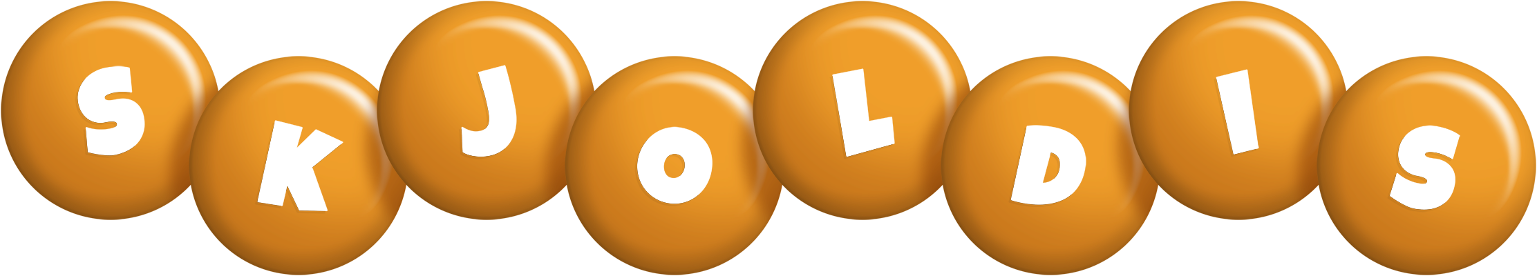 Skjoldis candy-orange logo