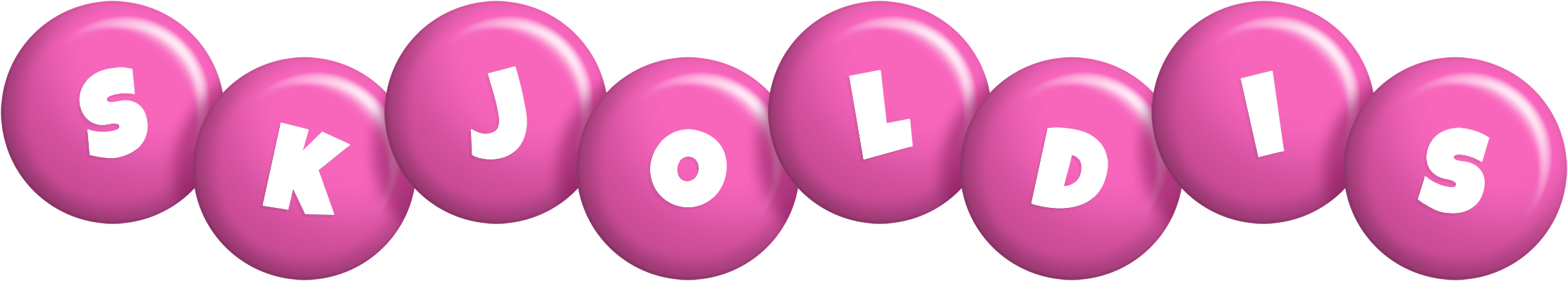 Skjoldis candy-pink logo