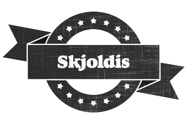 Skjoldis grunge logo