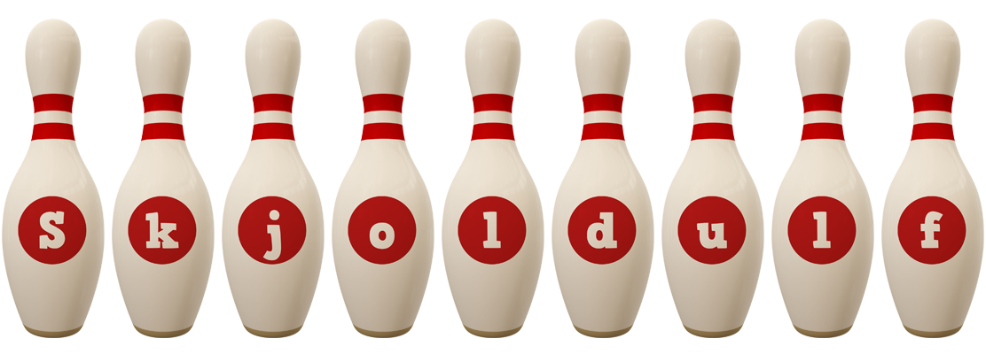 Skjoldulf bowling-pin logo