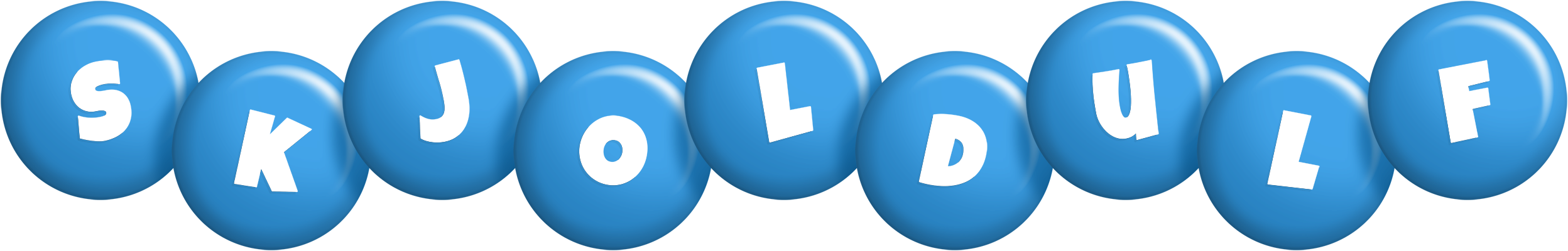 Skjoldulf candy-blue logo