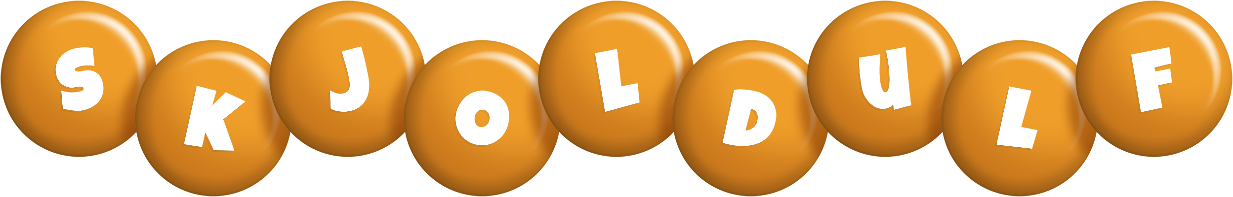 Skjoldulf candy-orange logo