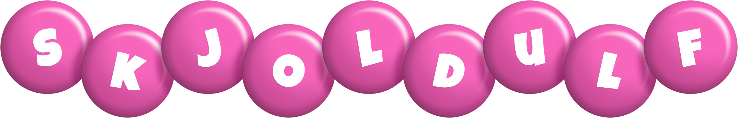 Skjoldulf candy-pink logo