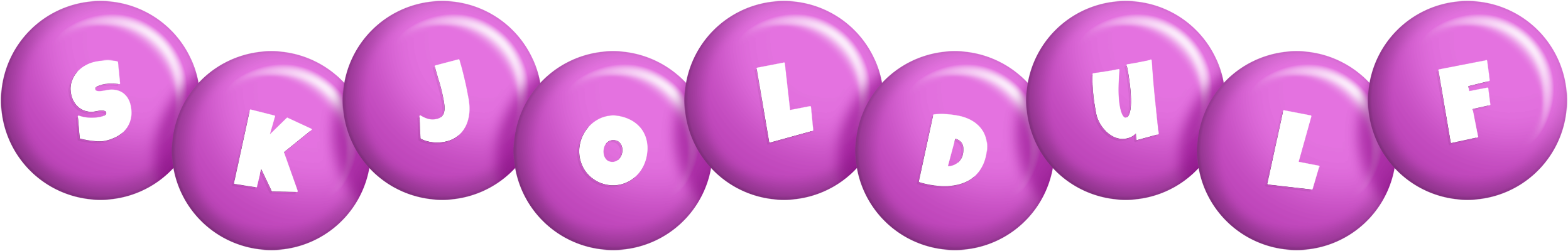 Skjoldulf candy-purple logo