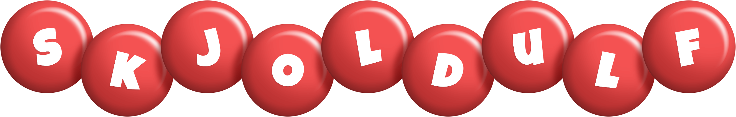 Skjoldulf candy-red logo