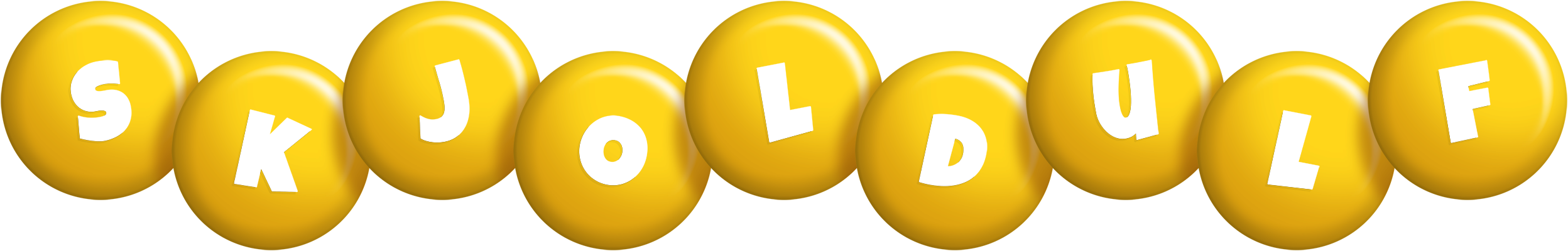 Skjoldulf candy-yellow logo