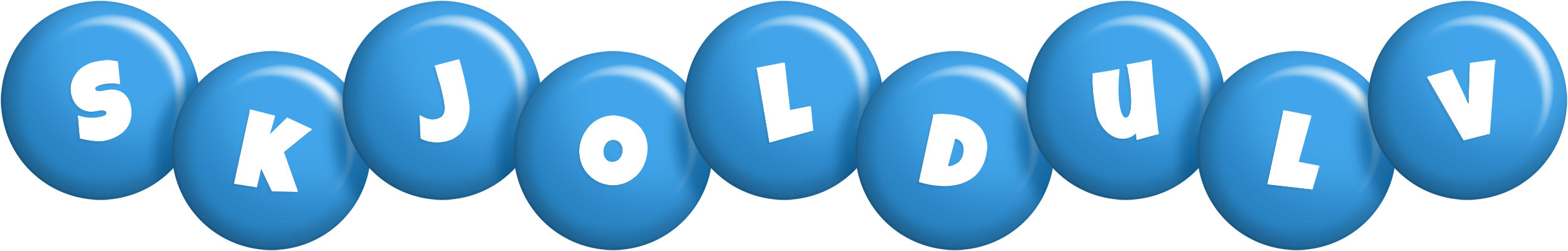 Skjoldulv candy-blue logo