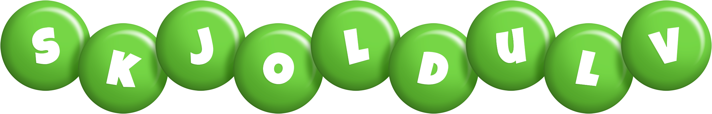 Skjoldulv candy-green logo