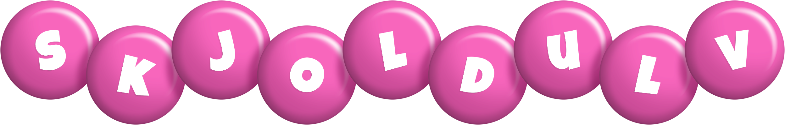 Skjoldulv candy-pink logo