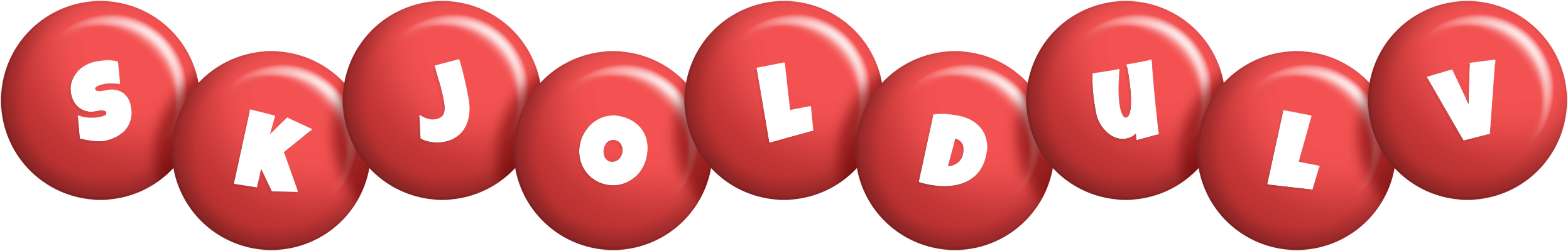 Skjoldulv candy-red logo