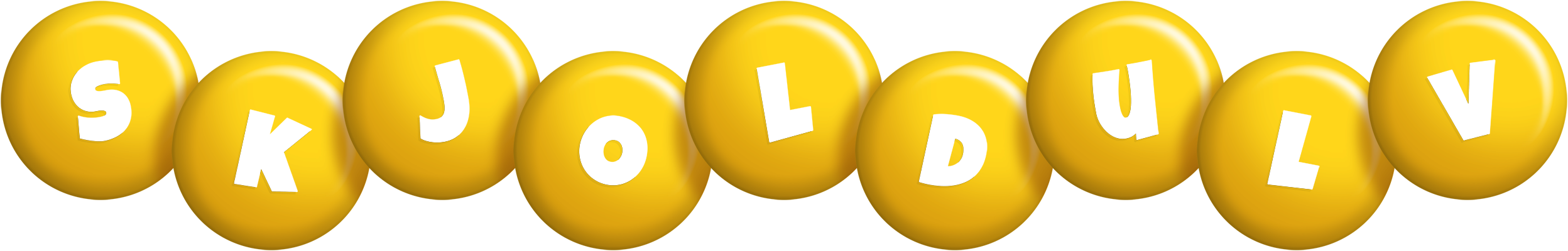 Skjoldulv candy-yellow logo