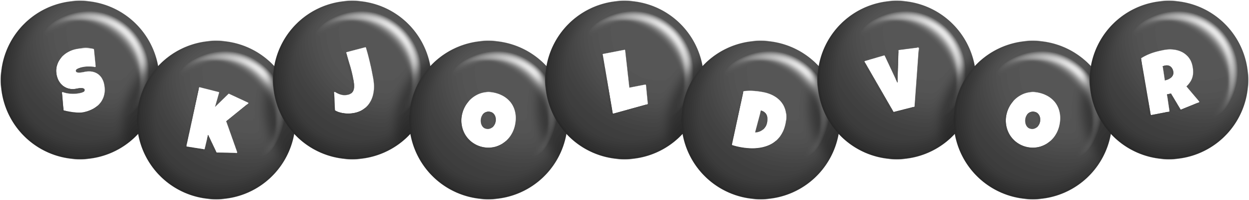Skjoldvor candy-black logo