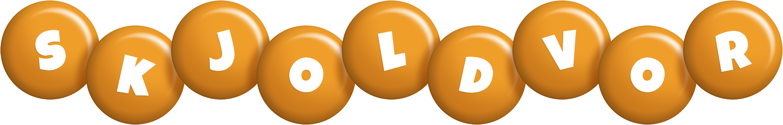 Skjoldvor candy-orange logo