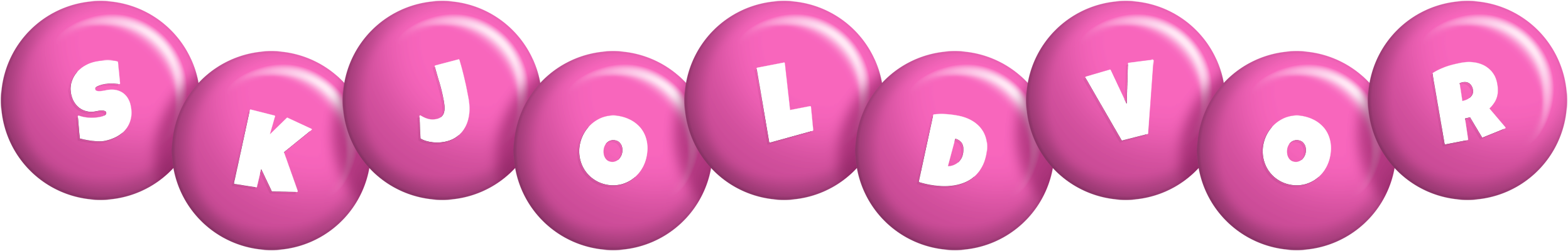 Skjoldvor candy-pink logo
