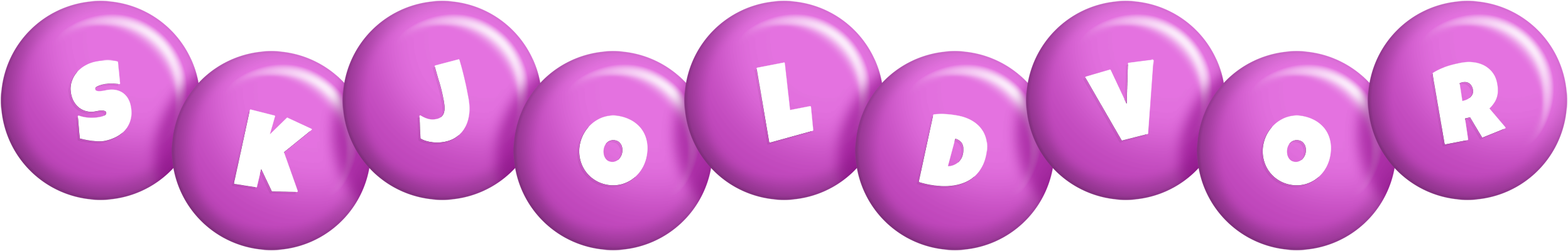 Skjoldvor candy-purple logo