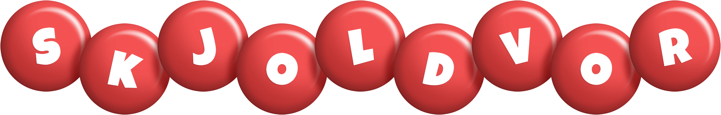 Skjoldvor candy-red logo