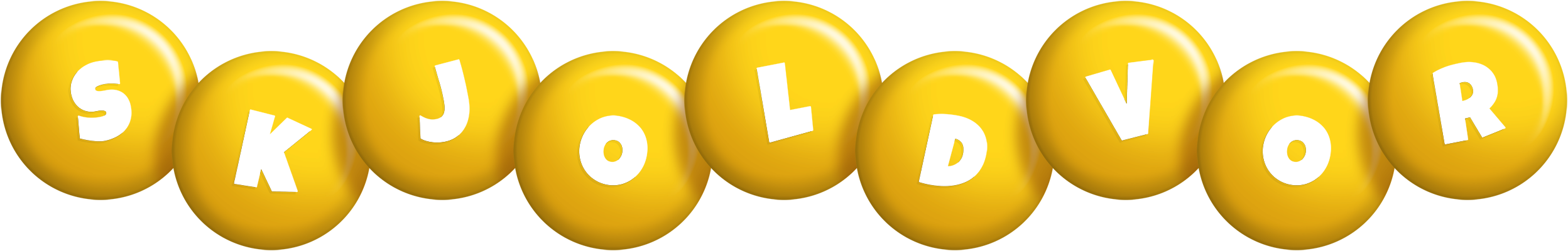 Skjoldvor candy-yellow logo
